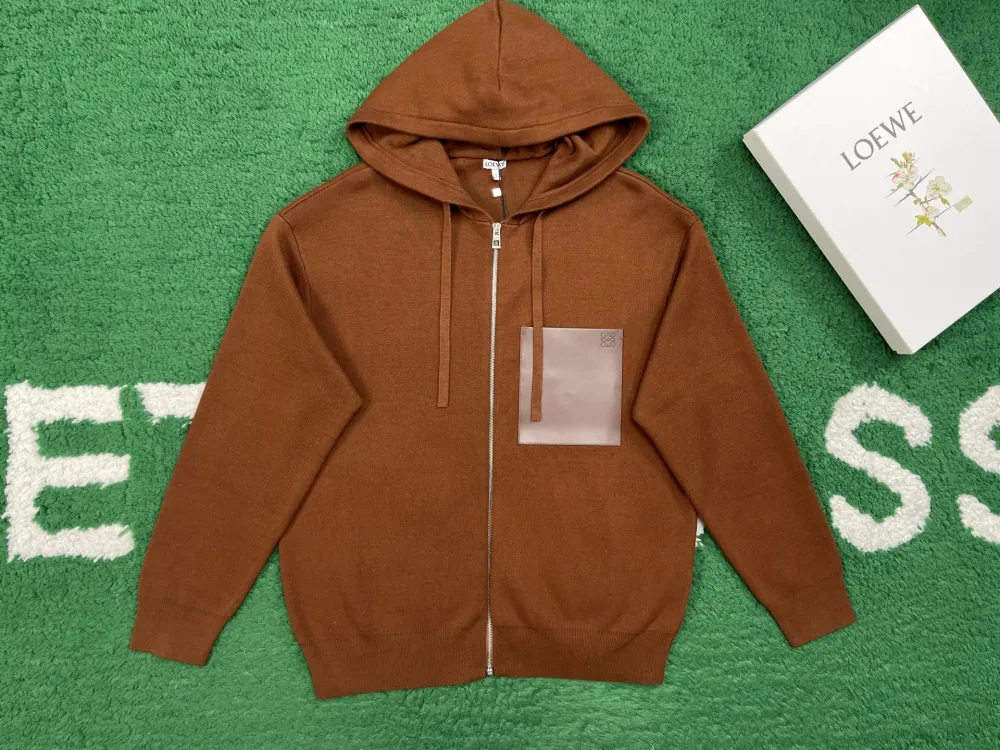 로에베 울 집업 후디