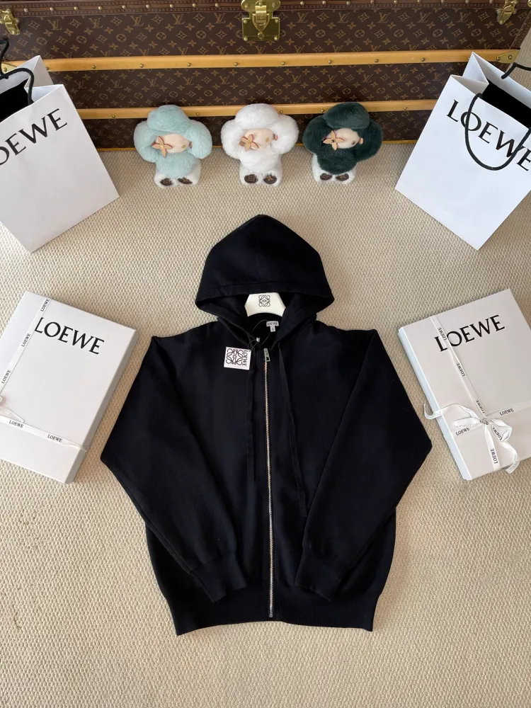 로에베 울 아나그램 집업 후디