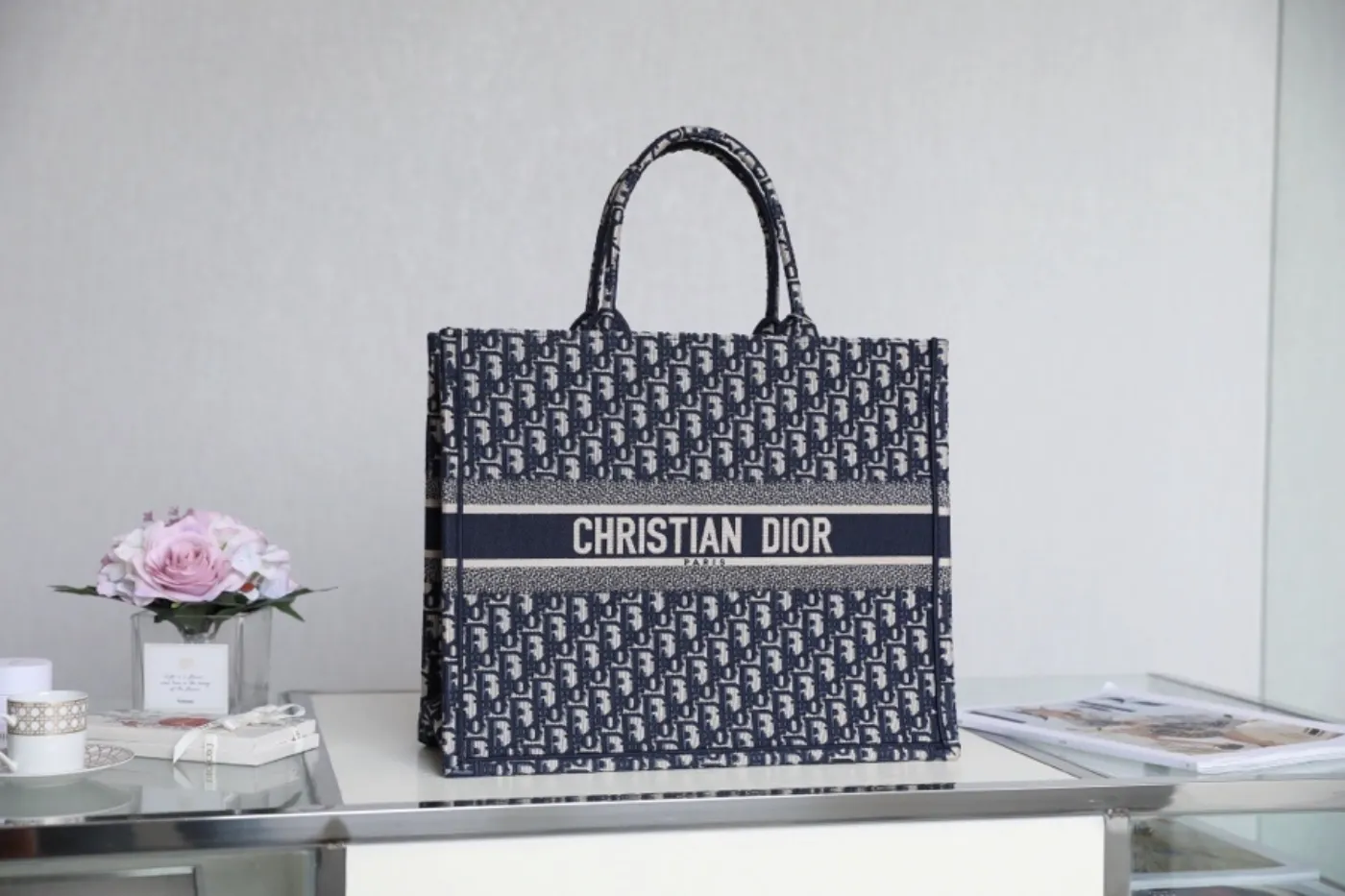 디올 북토트백 오블리크 라지