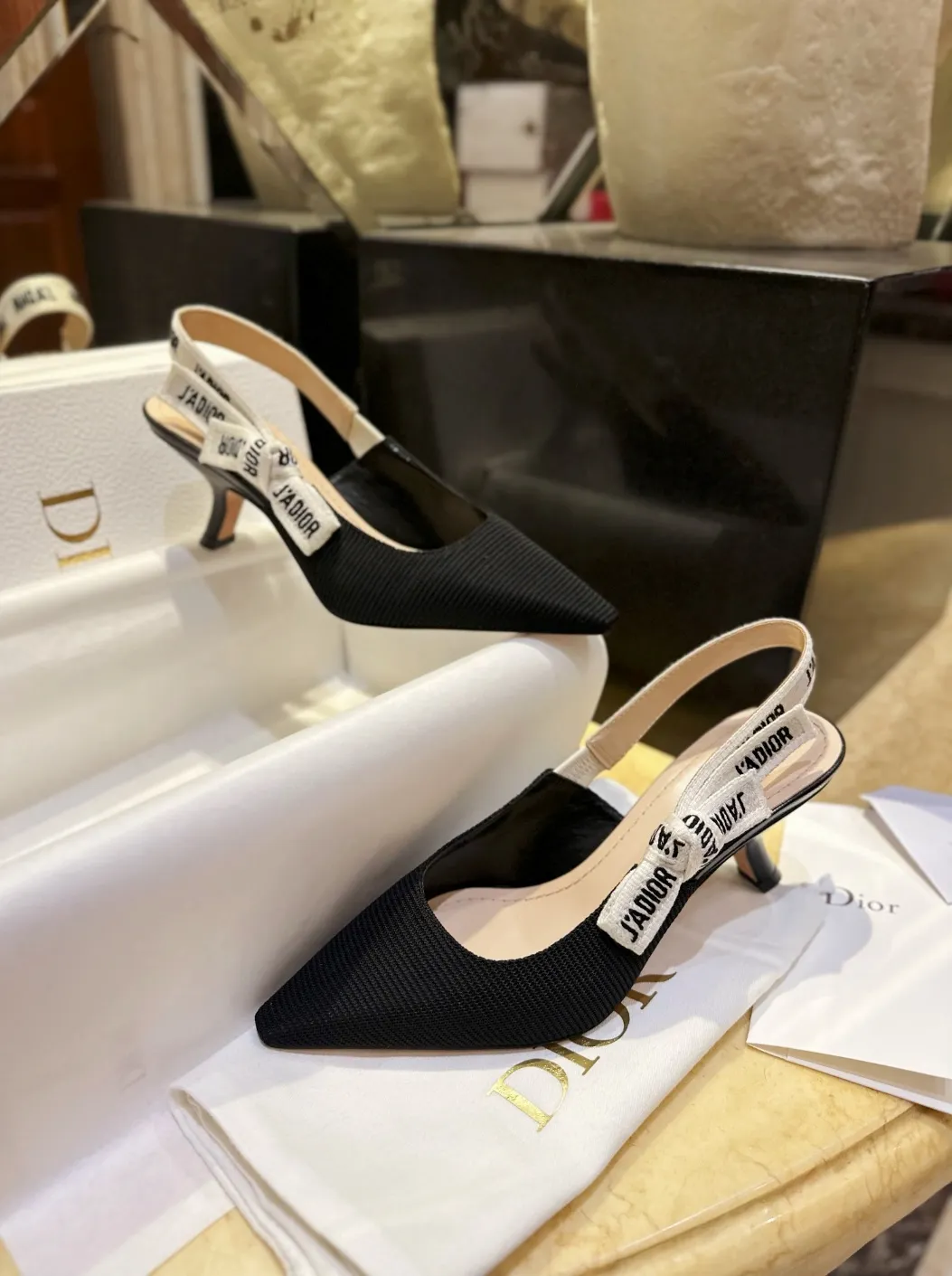 디올 자디올 슬링백 펌프스