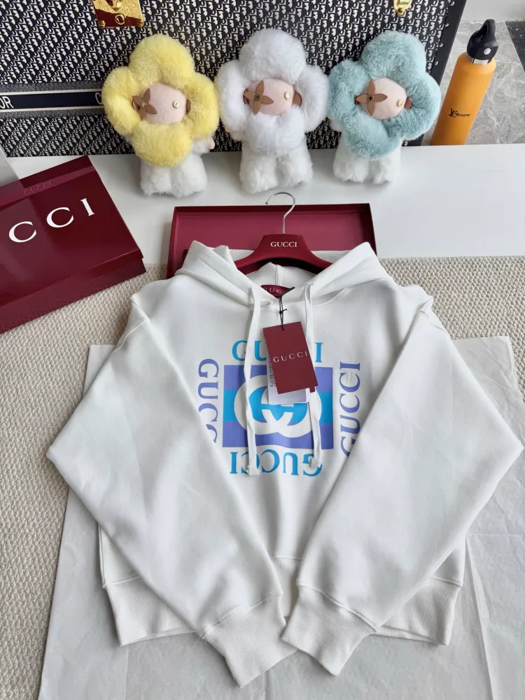 프린트 디테일 코튼 후드 스웨트셔츠(837935)