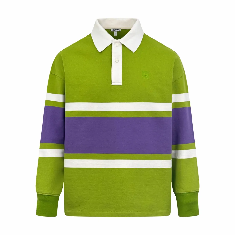 로에베 코튼 롱 슬리브 폴로 셔츠