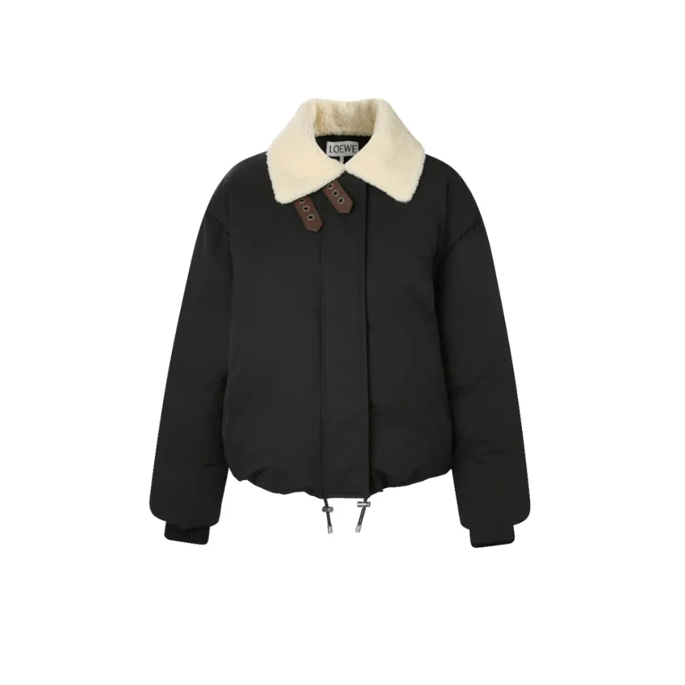 로에베 셔링 트리밍 코튼 블렌드 쉘 자켓