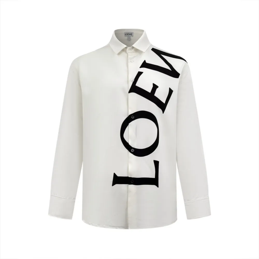 로에베 실크 로고 셔츠
