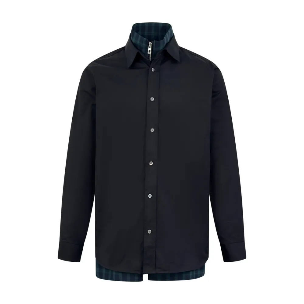 로에베 아나그램 하이브리드 레이어드 코튼 셔츠