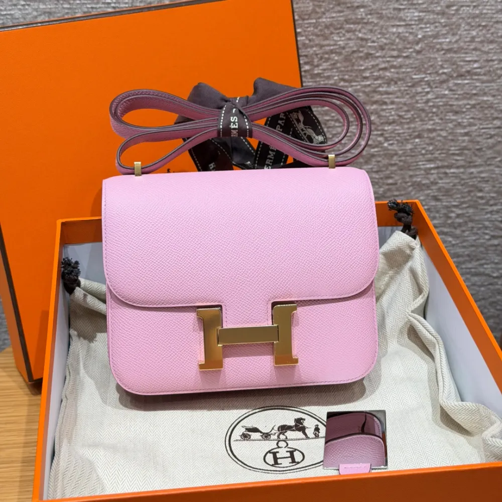 에르메스 콘스탄스 18(모브 색상/앱송 가죽/금장)