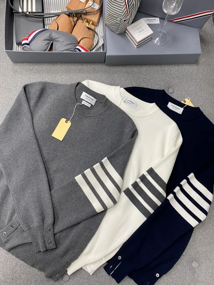 톰브라운 밀라노 스티치 사선 니트