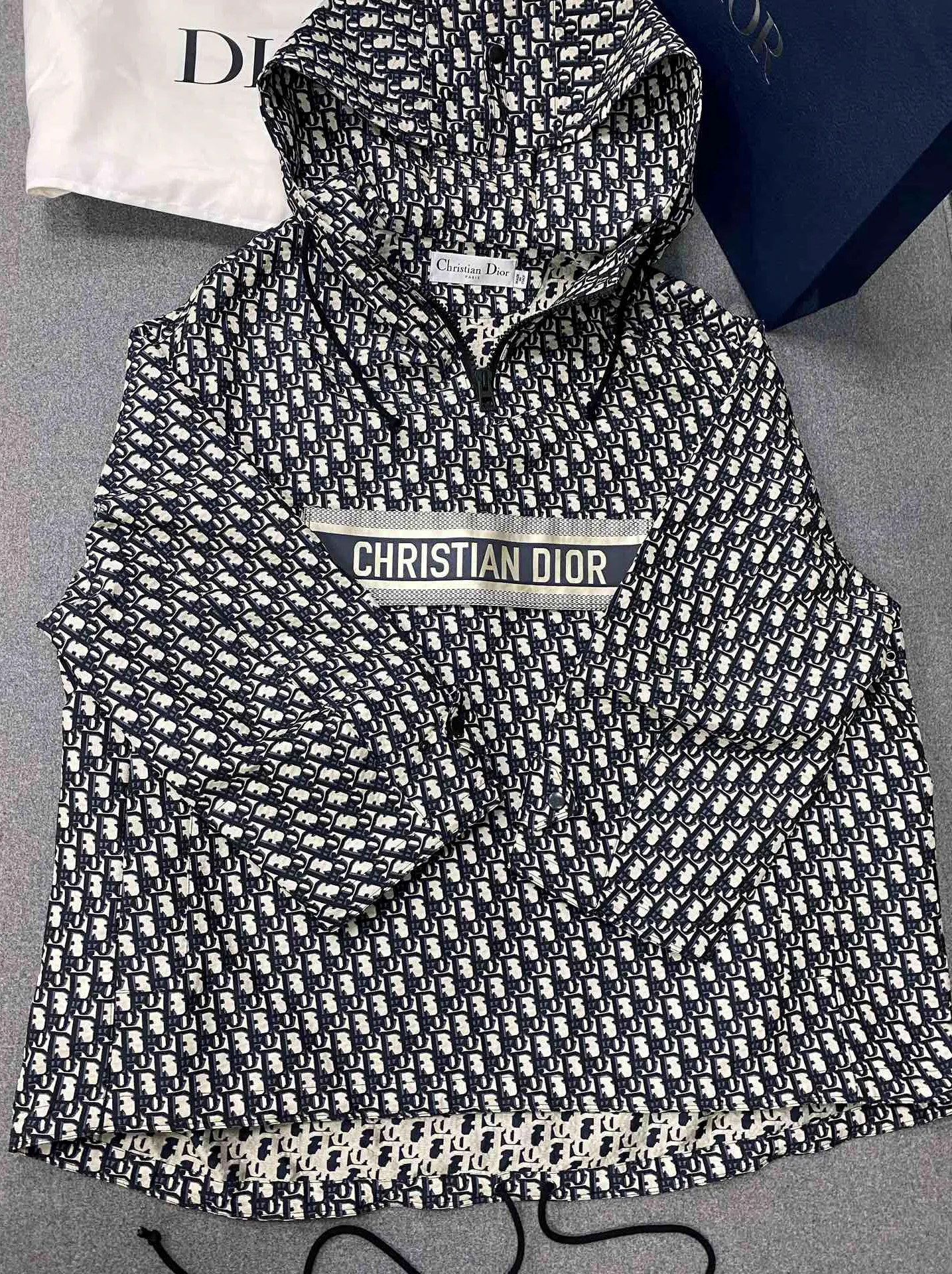 디올 오블리크 후드 아노락